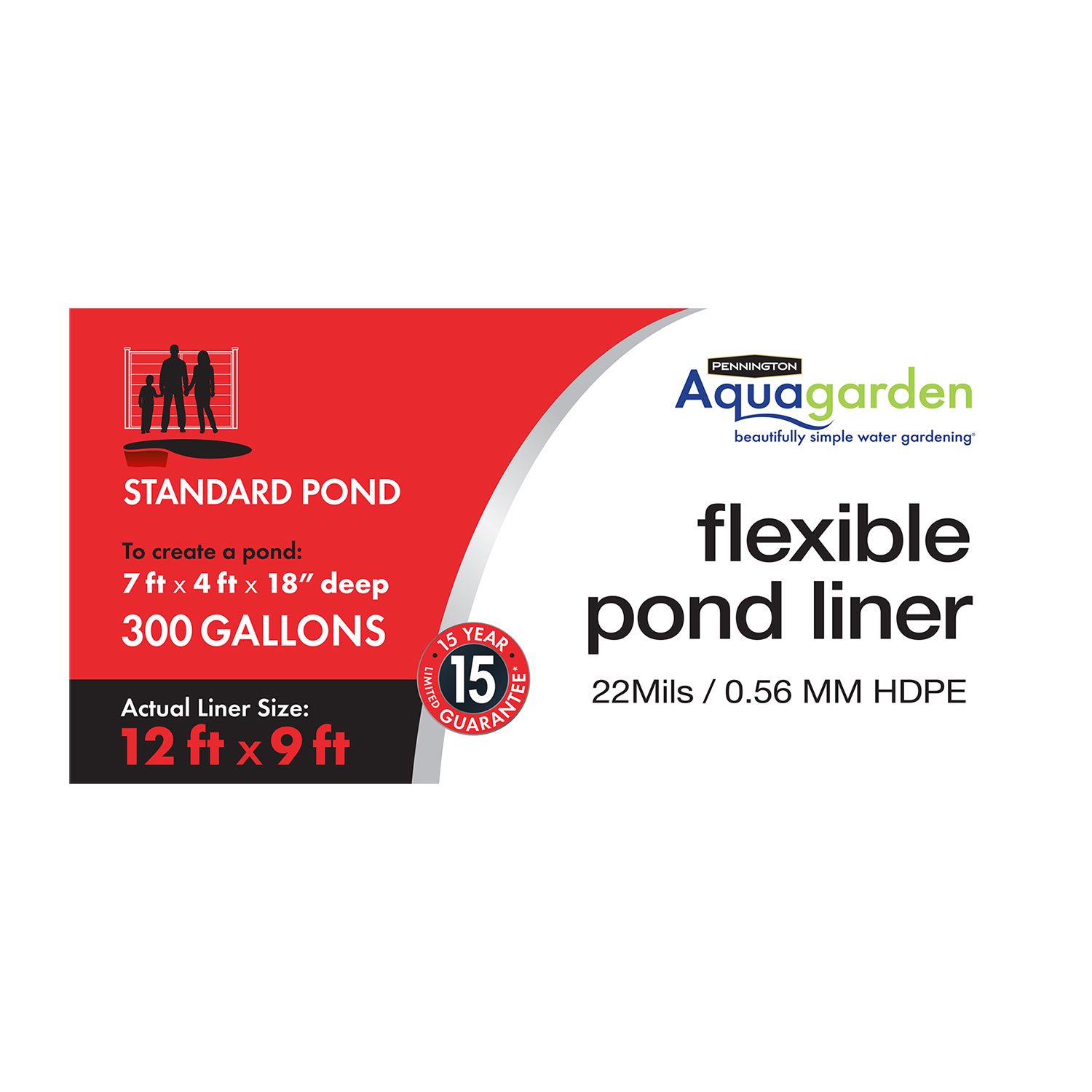 Flexible Standard Pond Liner 12ft x 9ft - Pennington Aquagarden